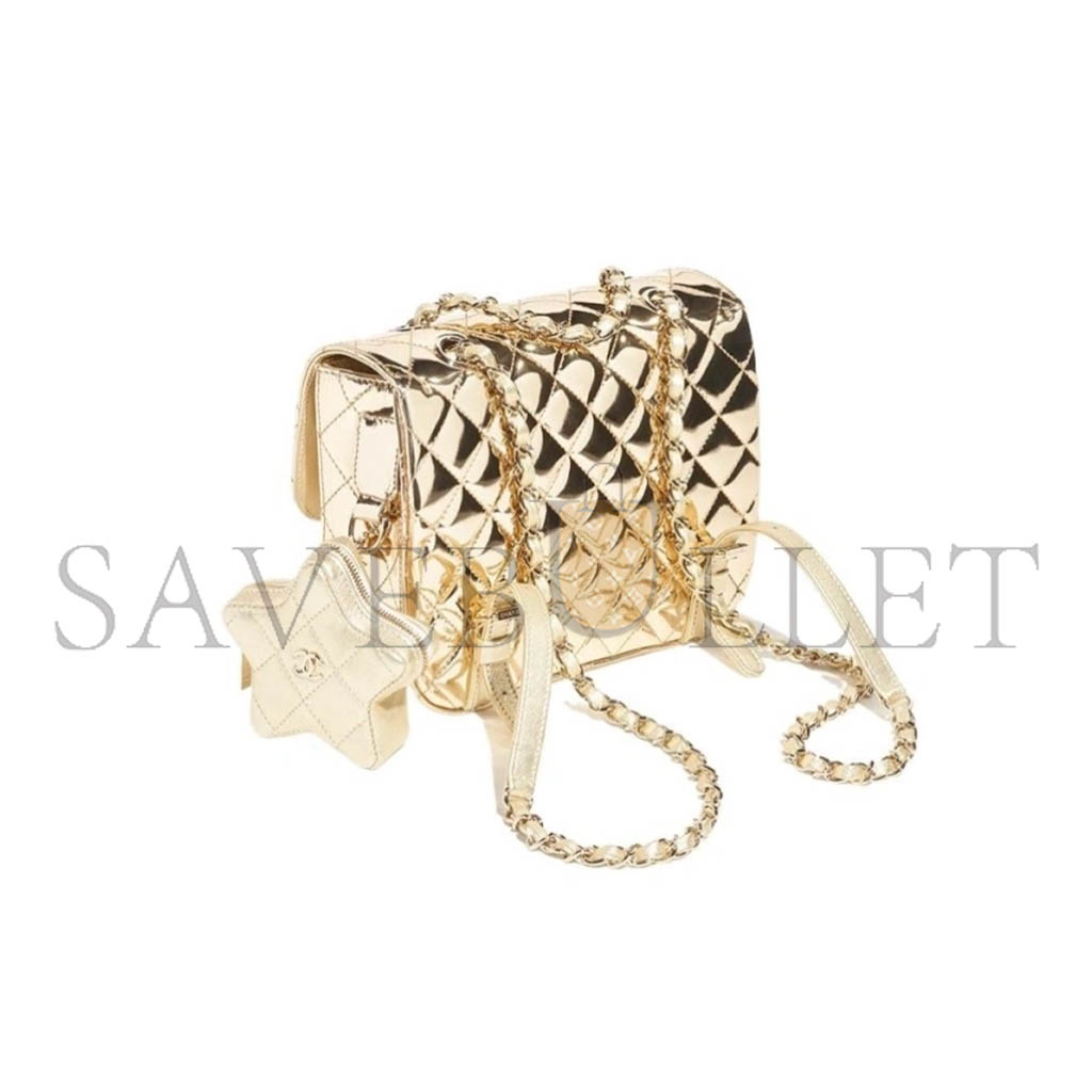 Ch*el 24c backpack & star coin purse as4649 (23.5*18.5*8.5cm)